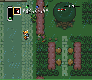 Screenshot Thumbnail / Media File 1 for Legend of Zelda, The - A Link to the Past (USA) [Hack by JaSp v2.0] (Time+Day-Night Cycle)